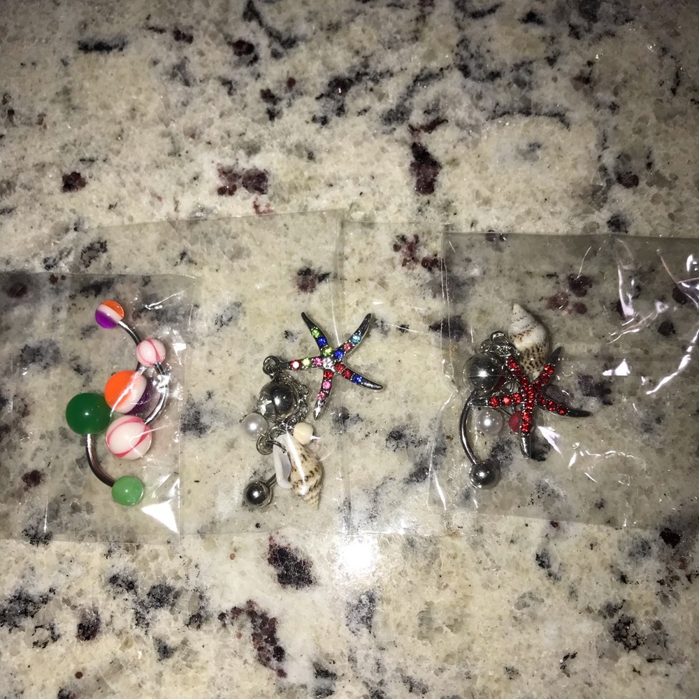 3 Piece belly ring Set